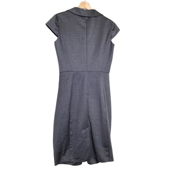 GIORGIO ARMANI Italy Wool Silk Blend Gray Cap Sleeve Dress 42 US 6 $1049 - Picture 2 of 12